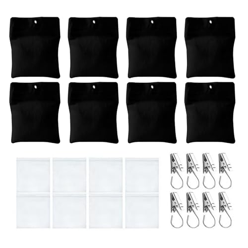 Packung Mit 8 Outdoor Vorhang Gewichtsbeutel Metallfixierungsclip Und Sandbeutel Canvas Sandgewichte Für Winddichte Verankerungspicknickdecke Metallklemmen von SELVFZ