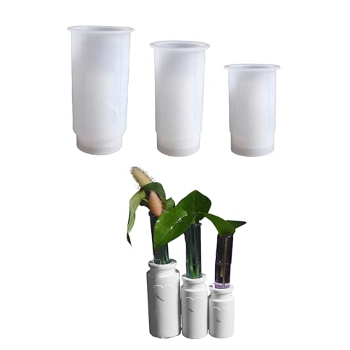 Packung Von 3 Wiederverwendbaren Silikon Vase Accessoires Formen Für Harzguss Kerzenhalter Und Heimdekore Handwerk von SELVFZ