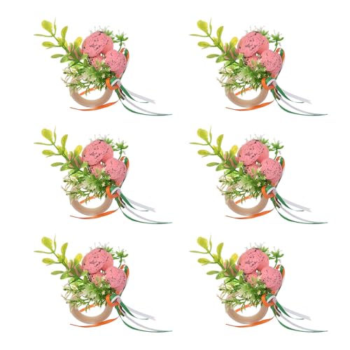 Packung Von 6 Holzserviettenhaltern Mit Thema Einzigartige Eggs Designs Robuster Esstisch Akzenttisch Dekore Zubehör Dekore von SELVFZ