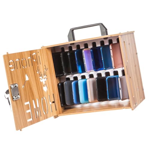 Praktische Hölzerne Lockbare Mobiltelefonspeicherbox Mit Tragbaren Desktop Organisatoren Für Tragbare Desktop Handelsveranstalter Von Home Office School Mit Handlungen von SELVFZ