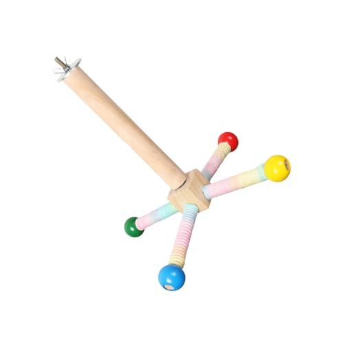 Rotierende Holzvogel Barch Spielzeugständer Kautwindmill Stress Reduzieren Spielzeug Für Kleine Bis Große Vogelvergütung Spaß Holz Für Kleine Papageien von SELVFZ