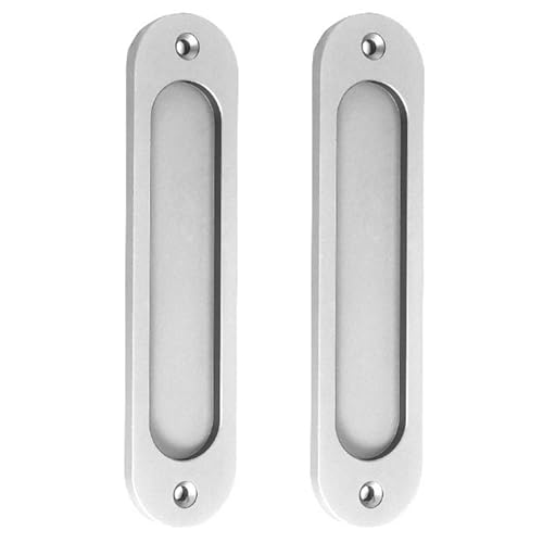 SELVFZ 2pcs Scheunentür Hardware Ziehbarungen Kleiderschrank Schieber Einbettungsgriff Ergonomische Glastüren Einfach Zu Installierende Scheunenzüge von SELVFZ