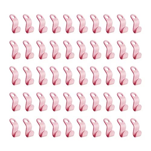 50pieces Buger Extender Clip Cascading Hanger Haken Plastikmagie Hanger Haken Für Kleiderbügel Raumsparende Stecker Haken Kleiderstecker Anschlusshaken Für Plastikbügel Raumsparung Für Den von SELVFZ