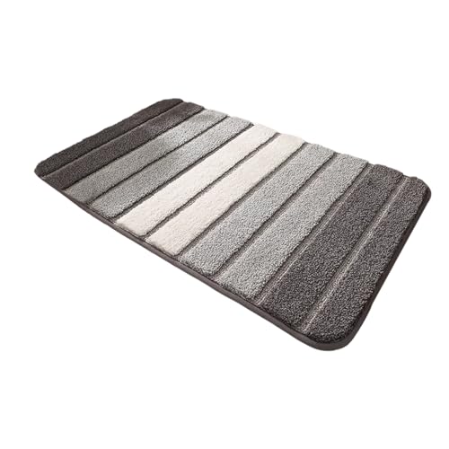 SELVFZ Antislip Duschmatte Schnelltrocknen Dickes Absorbierende Badezimmer Teppichmaschine Waschbarer Bodenmatte Teppich Mit Gestreiftem Muster von SELVFZ