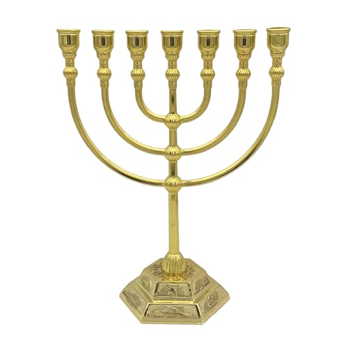 SELVFZ Candlestick Israel Hanukkah Kerzenhalter Shabbat Jüdische Kerzenständer 7 Branch Israel Home Tisch Herzstück von SELVFZ