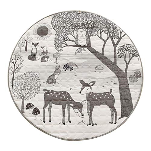 SELVFZ Cartoon Animal Printing Baby Für Spielmatte Neugeborene Säugling Kriechende Runde Boden Teppich Teppiche Requisiten Kinder Zimmer Kindergartendekoration von SELVFZ