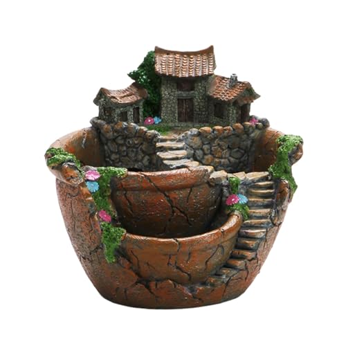 SELVFZ Dekorative Harz Blumentöpfe Behälter Für Bonais & Sukkulente Enthusiasten Innenbereich Freien Freien Fensterbank Oder Schreibtisch Display Keramik Blumentöpfe von SELVFZ