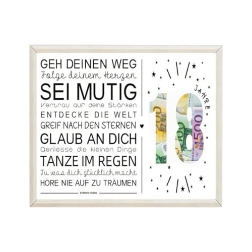 SELVFZ Eleganter Foto Displayhalter Für 18. Geburtstag Feier Jungen Mädchen Bilder Rahmen Geldhalter Box Home Dekoration Tabletop Display Bilderrahmen von SELVFZ