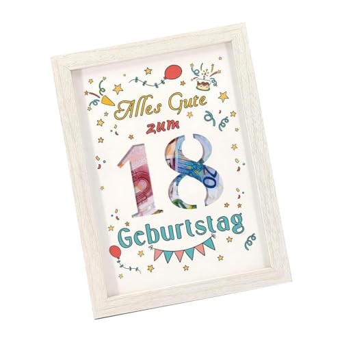 SELVFZ Eleganter Foto Displayhalter Für 18. Geburtstag Feier Jungen Mädchen Bilder Rahmen Geldhalter Box Home Dekoration Tabletop Display Bilderrahmen von SELVFZ