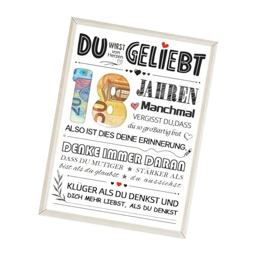 SELVFZ Eleganter Foto Displayhalter Für 18. Geburtstag Feier Jungen Mädchen Bilder Rahmen Geldhalter Box Home Dekoration Tabletop Display Bilderrahmen von SELVFZ