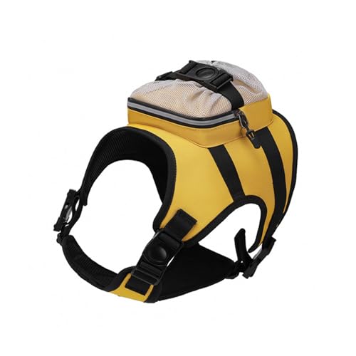 SELVFZ Hunde Rucksack Weste Kabelbaum Dekorative Trainingsbeutel Zum Laufen Und Schwimmen Für Kleine Und Große Hunde Großer Hundebecker Rucksack von SELVFZ