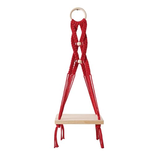 SELVFZ Innen Freien Freien Hänge Korb Seil Rack Raum Sparende Baumwollseilregal Tragbare Displayhalter Für Dekorative Zwecke Wohnzimmer Dekoration von SELVFZ