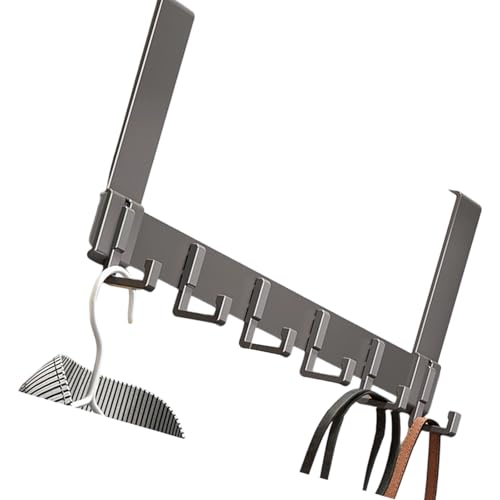 SELVFZ Kompakte Tür Montierte Haken Resistente Aluminiumstahl Organisatoren Für Kleine Räume Schrankeingang Über Dem Türhakenbohrer Ohne von SELVFZ