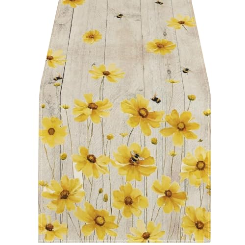 SELVFZ Multisize Waschblumen Tischabdeckung Robustes Stoffbuffet Party Kernstück Design Rustik Home Dekoration Tischdecke von SELVFZ