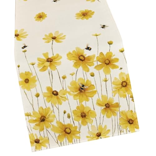 SELVFZ Multisize Waschblumen Tischabdeckung Robustes Stoffbuffet Party Kernstück Design Rustik Home Dekoration Tischdecke von SELVFZ