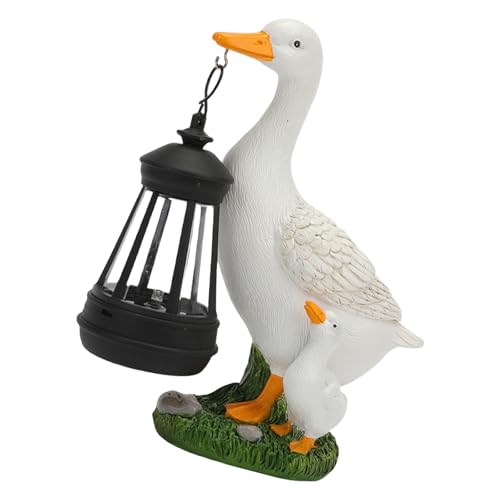 SELVFZ Outdoor Solar Landschaft Leichte Gartenententatuen Dekoration Mit Solarlampen Garten Ornament Für Innen Und Außenbereiche von SELVFZ