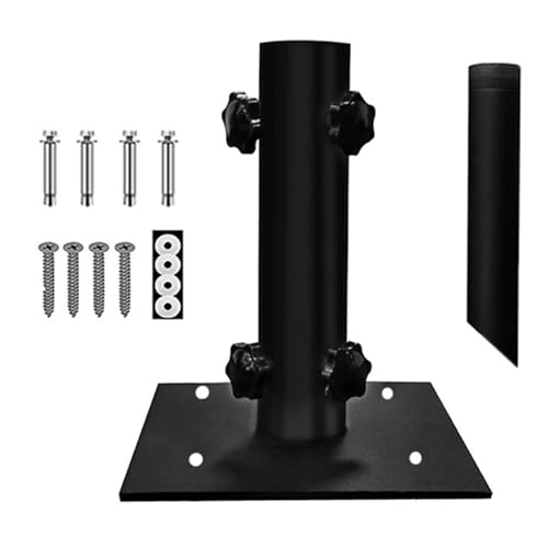 SELVFZ Verstellbare Decks Mount Dachhalter Hochleistungsstahl Freien Regenschirm Basen Regenschirm Deck Mount Outdoor Ständer Outdoor Aktivitäten Camping Camping von SELVFZ