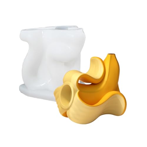 Silikon Handgefertigte Schimmelpilze Bananenform Basteln Schimmelpilze Kerzenhalter Schimmel von SELVFZ
