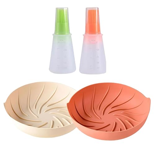 Silikontöpfe Liner Luft Frittierschale Silikonluft Frittierkorb Silikonölpinsel Luft Frittierzubehör Silikonmaterial von SELVFZ