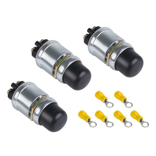 Starkes Metall 12V/24 V Starterknopf Set Hoher Strom 50A Wasserdichte Schalter Für Autos Boote Trucks Outdoor Geräte von SELVFZ