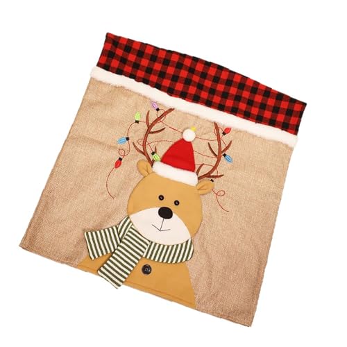 Weihnachtsstuhl Cover Dehnbarer Elastischer Hintergrundschutz Für Urlaub Dining Party Home Tischdekor Klassische Karierte Stuhl Slipcover von SELVFZ