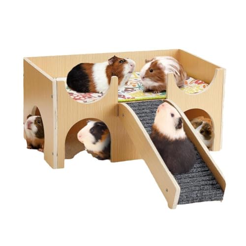 Zwerghamster Versteckt Natürliche Holzklettertreppe Für Hamster Sicheres Kauenspielzeug Für Kleine Tiere Geräumiges Kleines von SELVFZ
