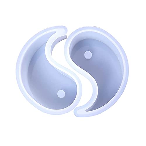 2 x Set 3D-Tai Silikonform Yin Yang Harz für DIY Herstellung Seife Fondant Heimdekorationen 2 x 3D-Kerzen-Epoxidharz-Formen Yin-Yang-Silikonformen für Zuhause von SELiLe