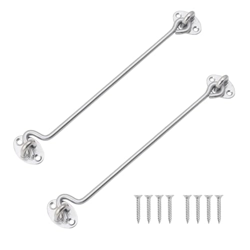 2pcs Edelstahlkabin Haken 4 Zoll/6 Zoll/8 Zoll/10 Zoll Hochleistungs Gate Haken Und Augenriegel Rutschen Scheunentürriegel Einstellbare Fensterschloss 2pcs Edelstahlkabin Haken 4 Zoll/6 Zoll/8 Zoll/10 Zoll Hochleistungs Gate Haken Und Augenriegel Rutschen Scheunentürriegel Einstellbare Fensterschloss von SELiLe