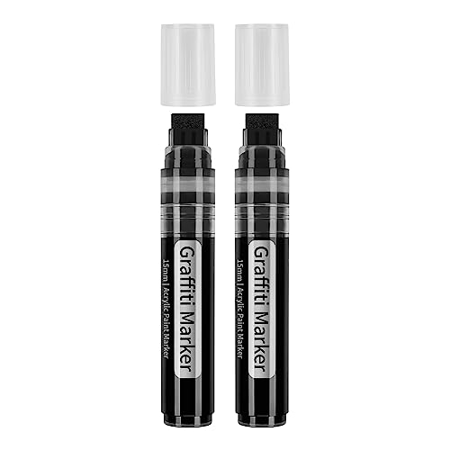 2pcs Graffiti Marker 15 Mm Breites Große Acrylstifte Zum Zeichnen Von Handwerksschreib Und Zeichnungsmarkierungsstift von SELiLe