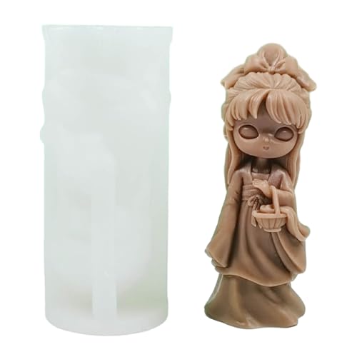 Girl Puppen Silikon Kerzenform Handgefertigtes Seife Gipsformen Desktop Ornamente Harzpflaster Herstellung Werkzeug Home Dekoration Silikonform von SELiLe