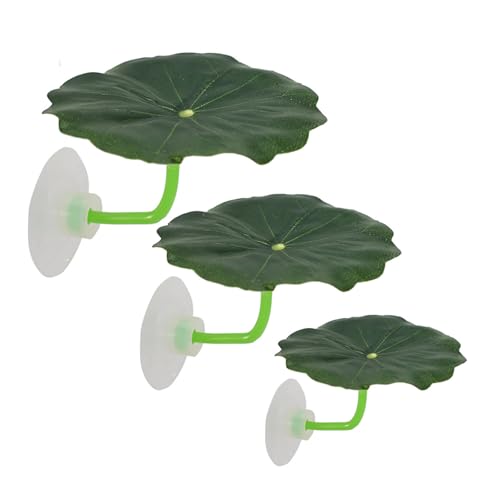 SELiLe 3pcs Saugnapfbecher Hängematte Blatt Ruhestand Für Aquarium Natürliche Lebensräume Fisch Schutzplattform Sicherer Dekoration Fisch Ruhestand Hängematte von SELiLe