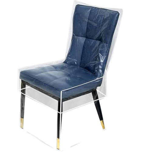 SELiLe PVC Essstuhl Staubguard Clear Stuhl Protektor Transparent Stuhlgehäuse Für Zuhause Und Hotel Verwenden Leicht Zu Reinigen Transparent Esstuhlabdeckungen von SELiLe