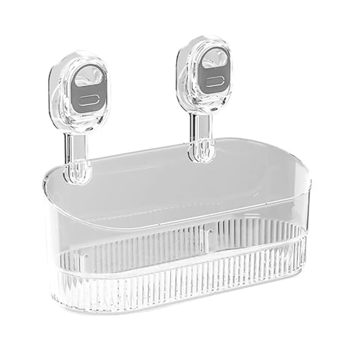 SELiLe Saugnapfbecher Dusche Organizer Transparente Aufbewahrungsbox Für Badezimmerwohnheim Oder Apartment Wandmontierte Kosmetikhalter Badezimmer Saugbehälter Aufbewahrungsbox SELiLe Saugnapfbecher Dusche Organizer Transparente Aufbewahrungsbox Für Badezimmerwohnheim Oder Apartment Wandmontierte Kosmetikhalter Badezimmer Saugbehälter Aufbewahrungsbox von SELiLe