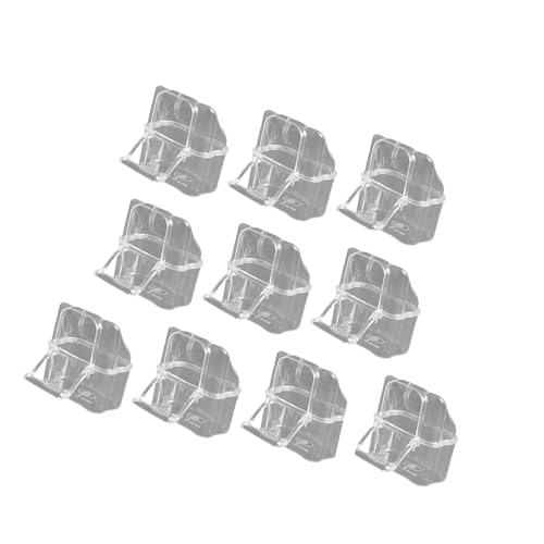 Set Von 10 Plastikvogelfuttermittel Spender Fütterungsstation Für Papageien Mit Einfachem Hängenhaken Und Einfache Installationsvogel Fütterungsschachtel von SELiLe