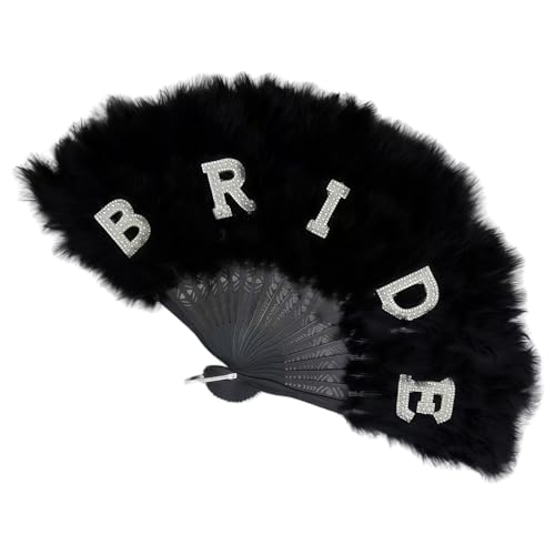 Weich Gefiederter Handheld Decorative Lüfter Mit Leichtem Design Braut Gefiedert Ideal Für Brautporträts Und Event Leichtgewicht Hochzeit von SELiLe