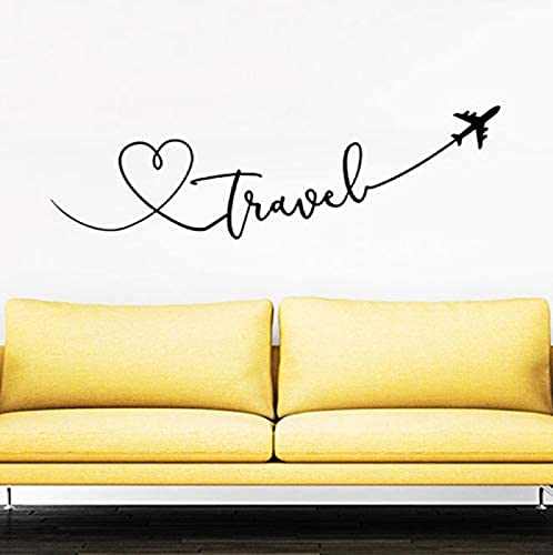 Wandtattoo Vinyl Wandtattoo Reise Angebot Reise Reise Flugzeug Baby Kinderzimmer Dekor 18 x 57 cm von SEMAZA