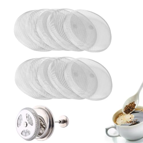 10 Stück French Press Ersatzfilter Sieb,French Press Sieb,French Press Sieb Für Kaffeedrücker,French Press Filter,Mehrweg-Kaffeefilter,304 Edelstahl Mesh Für French Press Kaffeemaschinen 10 Stück French Press Ersatzfilter Sieb,French Press Sieb,French Press Sieb Für Kaffeedrücker,French Press Filter,Mehrweg-Kaffeefilter,304 Edelstahl Mesh Für French Press Kaffeemaschinen von SEMINISMAR