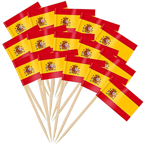 Flaggen Spieße Spanien,Zahnstocher mit Spanien-Flagge,Spanien Cocktail Stick Flaggen,Zahnstocher Papier Flagge für Spanien,100 Stück Spanien Flagge Zahnstocher,für Cupcakes,Geschirr-Dekorationen Flaggen Spieße Spanien,Zahnstocher mit Spanien-Flagge,Spanien Cocktail Stick Flaggen,Zahnstocher Papier Flagge für Spanien,100 Stück Spanien Flagge Zahnstocher,für Cupcakes,Geschirr-Dekorationen von SEMINISMAR