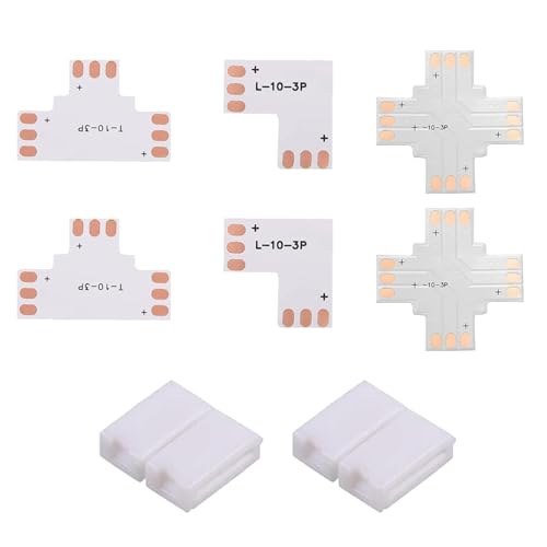 LED Strip Verbinder,I Form LED Strip Connector,3-Pin 10 Mm Lötfreie LED Adapter,LED Streifen Anschluss,LED Streifen Eckverbinder,LED Licht Streifen Verbinder,T/L/X Form,Für Lückenlos Lötfrei,8 Stücke LED Strip Verbinder,I Form LED Strip Connector,3-Pin 10 Mm Lötfreie LED Adapter,LED Streifen Anschluss,LED Streifen Eckverbinder,LED Licht Streifen Verbinder,T/L/X Form,Für Lückenlos Lötfrei,8 Stücke von SEMINISMAR