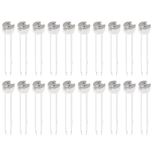 MR16 Lampenfassung GU5.3 LED Sockel,20 Stück GU5.3 Fassung,GU5.3 Fassung mit 12V Kabel,Keramik Sockel,LED Sockel MR16 GU5.3 Fassungen Halogenlampenbirne Keramikstecker Drahtadapter von SEMINISMAR