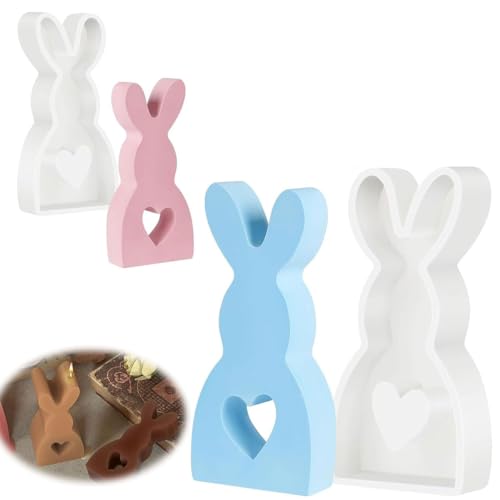 Ostern Kaninchen Silikonformen Gießformen,Osterhase Silikonform,3D Kaninchen Gießform Ostern,Silikonform Ostern,Ostern Hase Backform,3D Osterhase Silikonform kerzenhalter,Silikonformen Gießformen,2 PC von SEMINISMAR