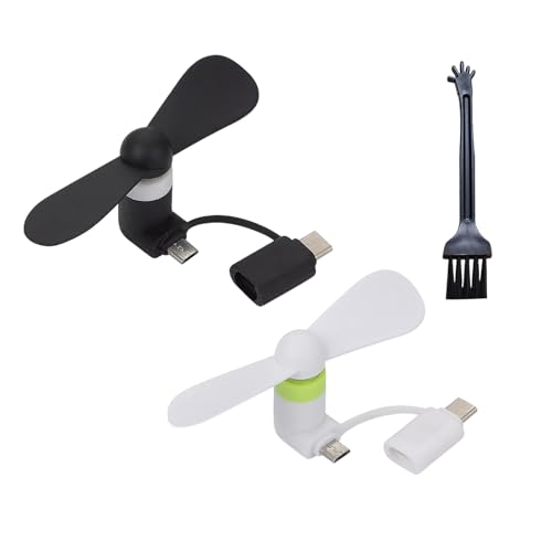 SEMINISMAR Mini-Handy-Lüfter,Tragbarer Mini-USB-Handy-Lüfter,USB Ventilator Klein Leise,2-in-1-Lüfter für Android-Telefone/Type-C-Telefone (Schwarz&Weiß) SEMINISMAR Mini-Handy-Lüfter,Tragbarer Mini-USB-Handy-Lüfter,USB Ventilator Klein Leise,2-in-1-Lüfter für Android-Telefone/Type-C-Telefone (Schwarz&Weiß) von SEMINISMAR