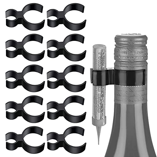 Sektflaschen-Wunderkerzen-Clips,Champagner Flasche Wunderkerzen Clips,Flasche einzelne Halter Sicherheit Clips,Champagner Wunderkerzenhalter Clips,für Kerze Küche und Party Supplies,10 Stück von SEMINISMAR