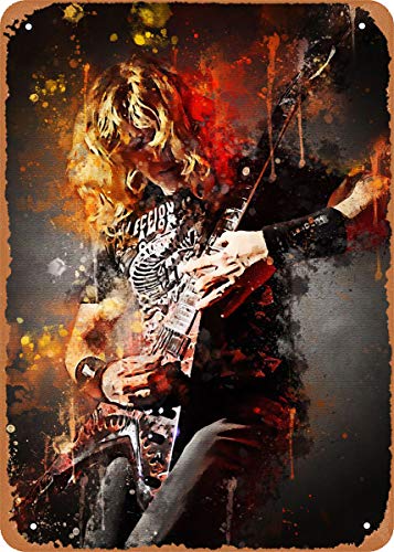 Legendary Guitarist Dave Mustaine Megadeth Plakette Poster Metall Blechschild 20,3 x 30,5 cm Vintage Retro Wanddekoration von ZJTMJN