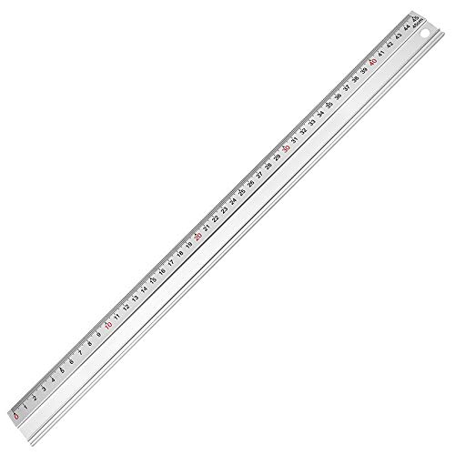 Aluminium Lineal Skalierung cm/Inch: Mit rutschhemmender Beschichtung garantiert ein exaktes Messen durch eine feine flache Kantenführung (45 cm) von SEMPLIX