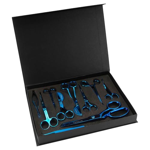 Semplix Scheren-Set (blau / 10-teilig/mit Geschenkbox) von SEMPLIX