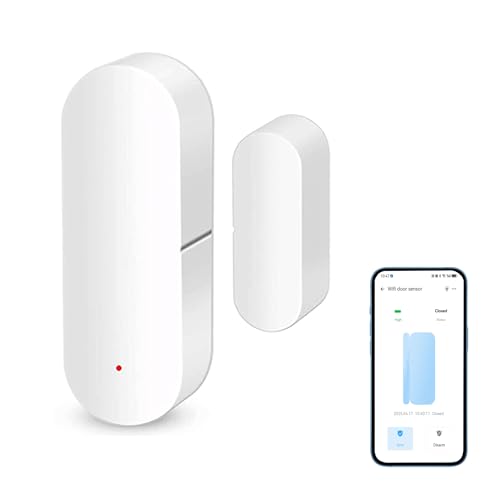 Intelligenter WLAN-Türsensor: Türöffnungskontaktsensor für die Sicherheit zu Hause, kabelloser Fenstersensor mit sofortigen App-Benachrichtigungen, kompatibel mit Alexa und Google Assistant (1er-Pack) Intelligenter WLAN-Türsensor: Türöffnungskontaktsensor für die Sicherheit zu Hause, kabelloser Fenstersensor mit sofortigen App-Benachrichtigungen, kompatibel mit Alexa und Google Assistant (1er-Pack) von SENCKIT