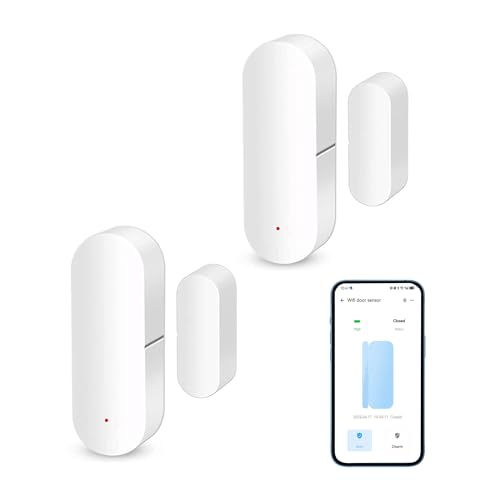 Intelligenter WLAN-Türsensor: Türöffnungskontaktsensor für die Sicherheit zu Hause, kabelloser Fenstersensor mit sofortigen App-Benachrichtigungen, kompatibel mit Alexa und Google Assistant (2er-Pack) Intelligenter WLAN-Türsensor: Türöffnungskontaktsensor für die Sicherheit zu Hause, kabelloser Fenstersensor mit sofortigen App-Benachrichtigungen, kompatibel mit Alexa und Google Assistant (2er-Pack) von SENCKIT