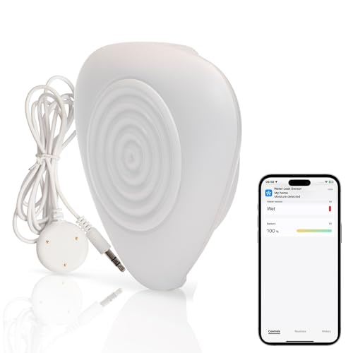 Intelligenter Wasserleckdetektor: Zigbee-Wasserlecksensor mit App-Warnungen, erfordert Zigbee-Hub, kompatibel mit SmartThings, Apple HomeKit, Alexa und Home Assistant (1er-Pack) von SENCKIT