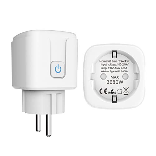 Smart Plug Steckdose: Intelligente Steckdose, kompatibel mit Apple HomeKit, Siri, Alexa, Google Assistant, Sprach- und App-Fernbedienung, WiFi-Stecker mit Timer/Zeitplan/Energieüberwachung (1-pack) von SENCKIT